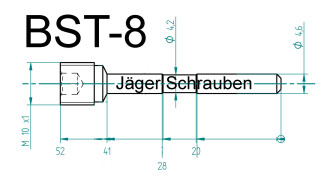 Titan (Ti6Al4V) - Bremsbelagstift Sonderfarben